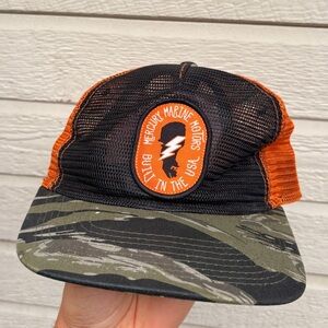 Mercury Marine Motors Hat fishnet patch snapback hat